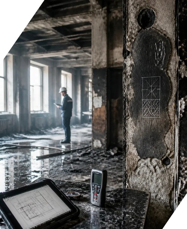 Обследование зданий после пожара в Новотроицке от 15702 р. | ЭкспертизаРоссия