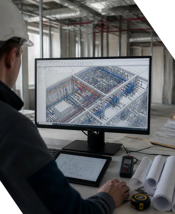 Создание BIM модели инженерных сетей для объектов в Новотроицке